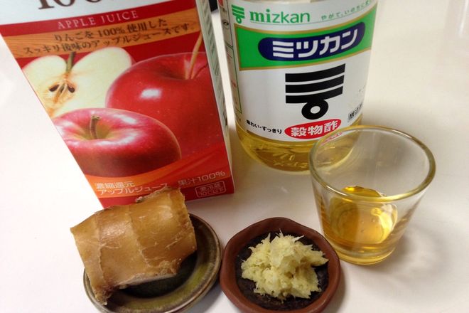 生姜酢りんこドリンク(材料)