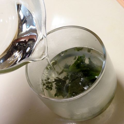 シソの葉入り生姜湯